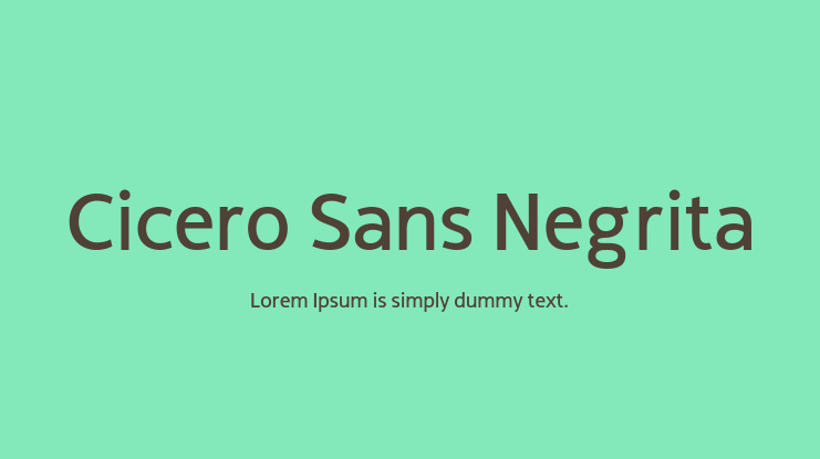 Cicero Sans Negrita Font