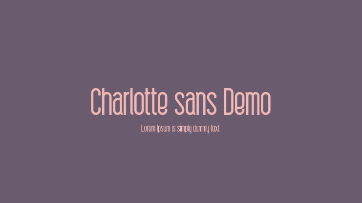 Charlotte sans Demo Font