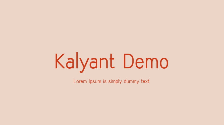 Kalyant Demo Font Family