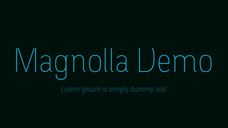 Magnolla Demo Font