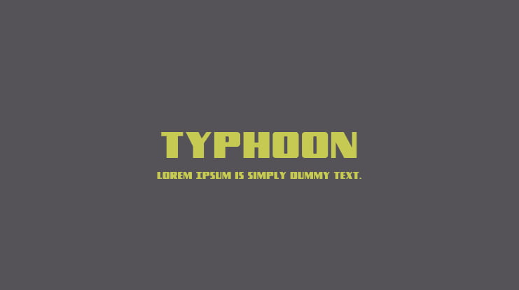 Typhoon Font Family