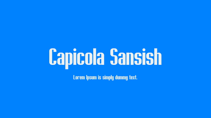 Capicola Sansish Font Family