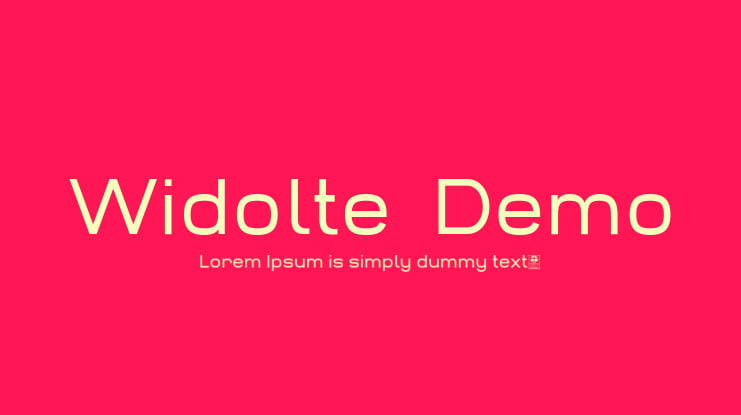 Widolte  Demo Font Family