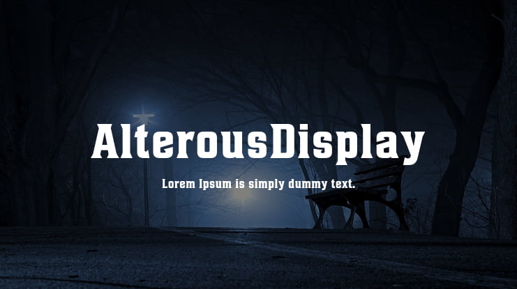 AlterousDisplay Font Family