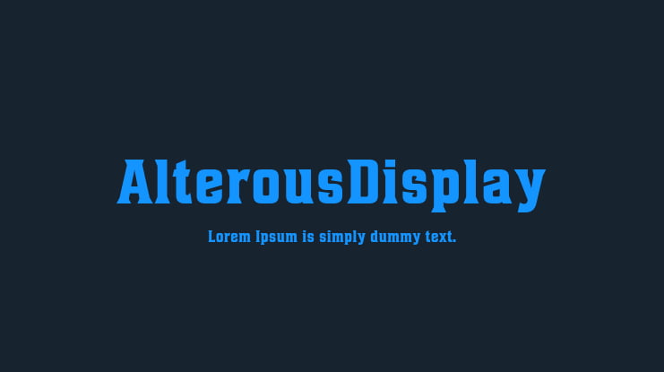 AlterousDisplay Font Family