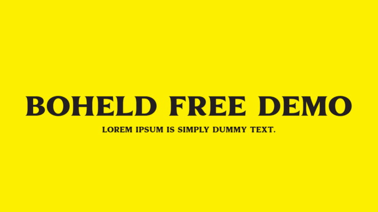 Boheld Free DEMO Font