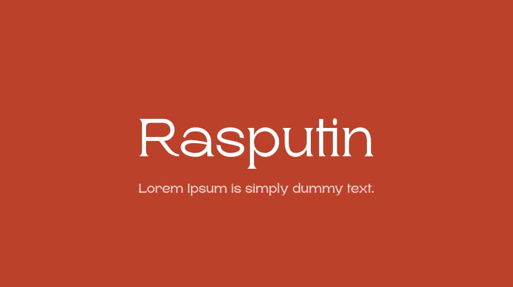 Rasputin Font