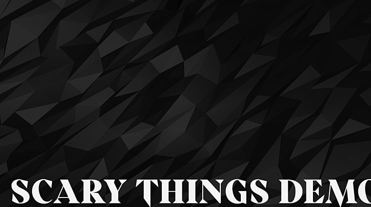 Scary Things DEMO Font