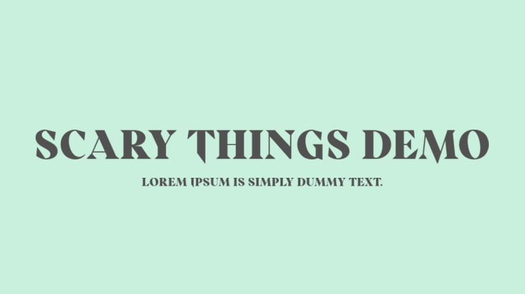 Scary Things DEMO Font