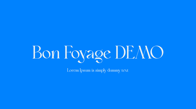 Bon Foyage DEMO Font