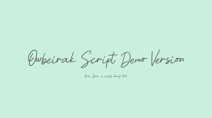 Owbeirak Script Demo Version Font Family