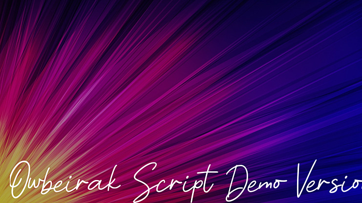 Owbeirak Script Demo Version Font Family
