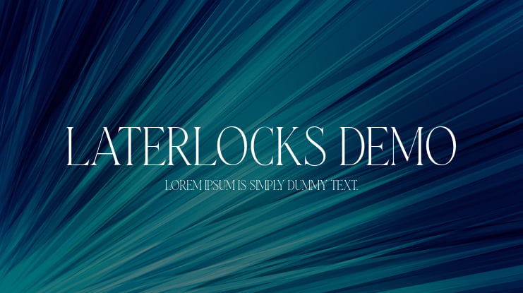 Laterlocks DEMO Font