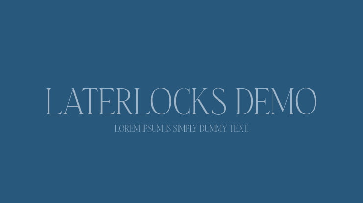 Laterlocks DEMO Font