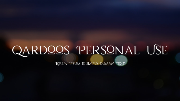 Qardoos Personal Use Font