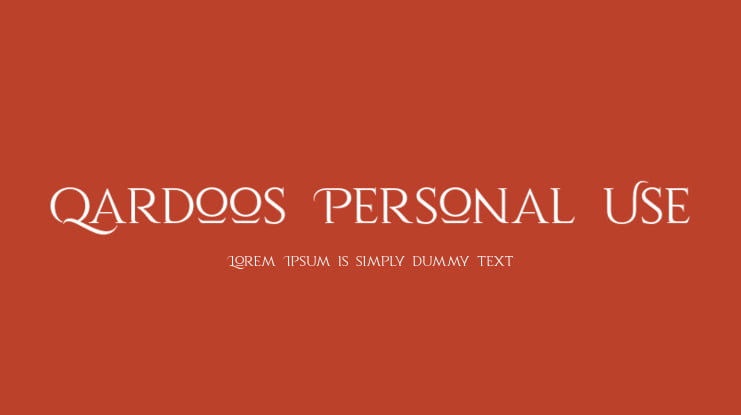 Qardoos Personal Use Font