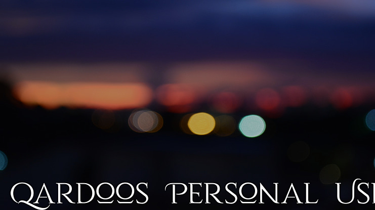 Qardoos Personal Use Font