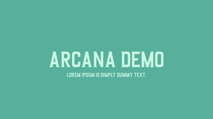 Arcana DEMO Font Family