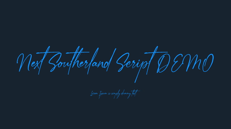 Next Southerland Script DEMO Font Family