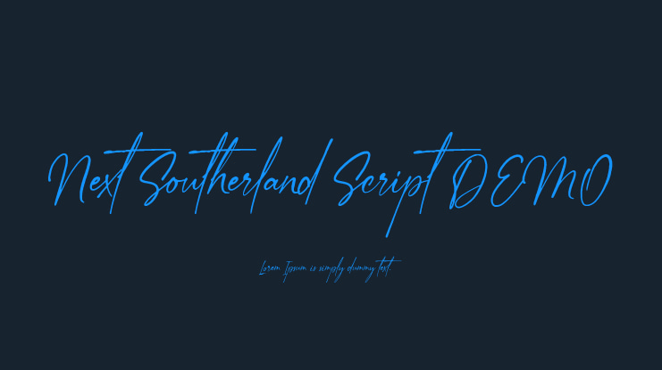 Next Southerland Script DEMO Font Family