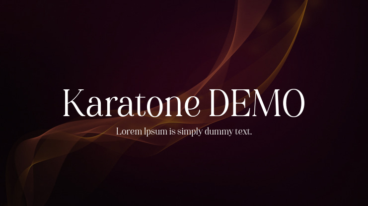 Karatone DEMO Font