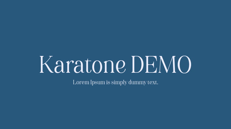Karatone DEMO Font