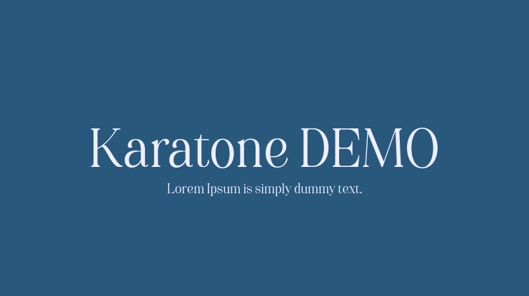 Karatone DEMO Font