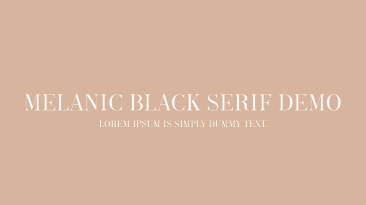 Melanic Black Serif Demo Font