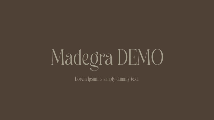 Madegra DEMO Font
