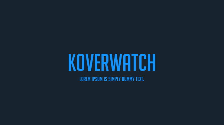 Koverwatch Font