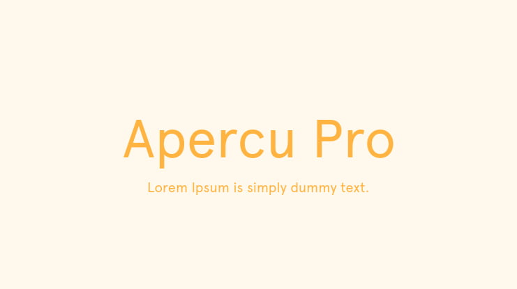 Apercu Pro Font Family