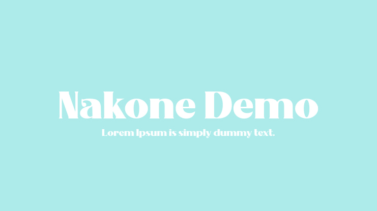 Nakone Demo Font