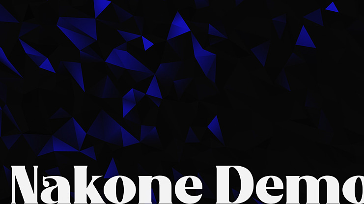 Nakone Demo Font