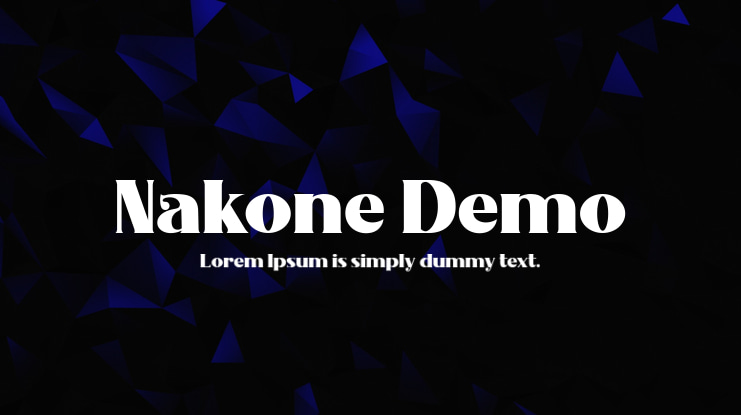 Nakone Demo Font