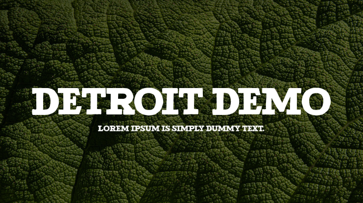Detroit DEMO Font