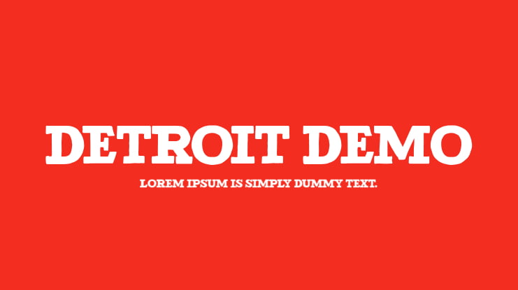 Detroit DEMO Font