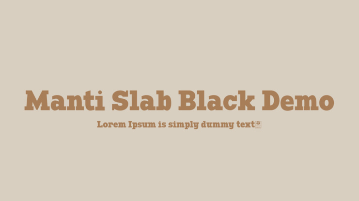 Manti Slab Black Demo Font Family
