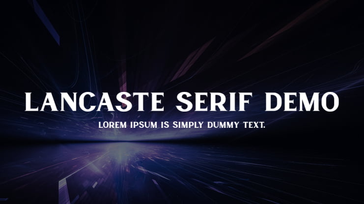 Lancaste Serif Demo Font Family