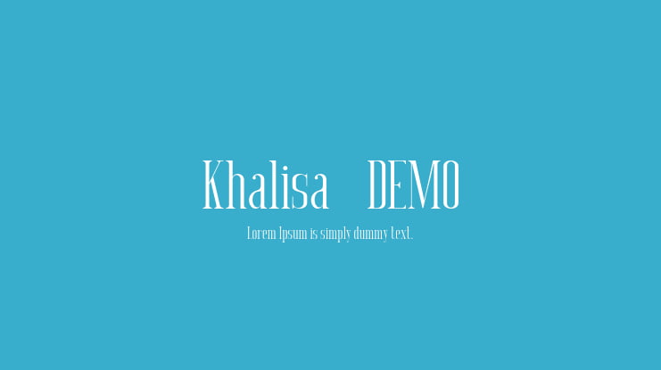 Khalisa_DEMO Font