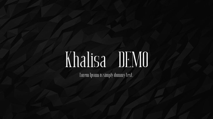 Khalisa_DEMO Font