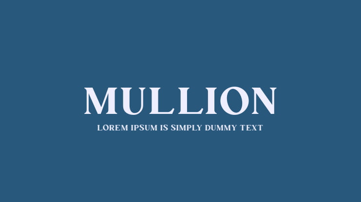 Mullion Font