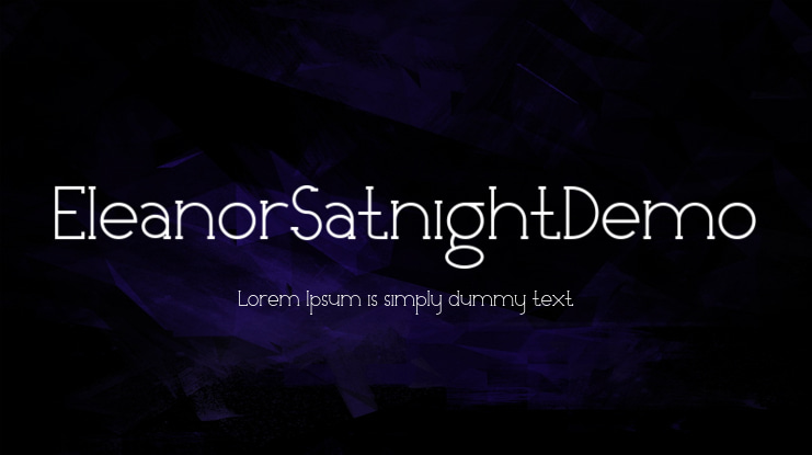 EleanorSatnightDemo Font