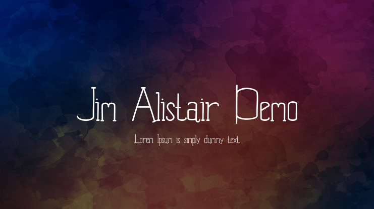 Jim Alistair Demo Font