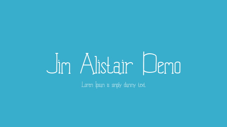 Jim Alistair Demo Font