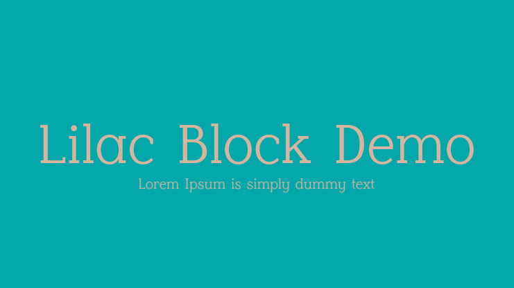 Lilac Block Demo Font Family