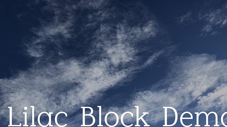 Lilac Block Demo Font Family