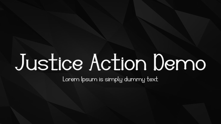 Justice Action Demo Font