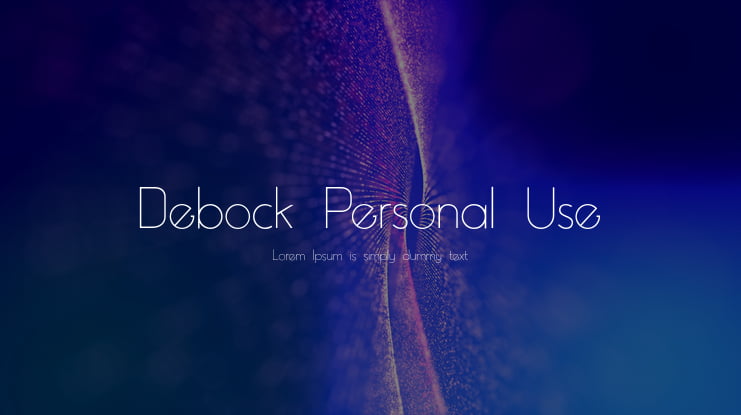 Debock Personal Use Font