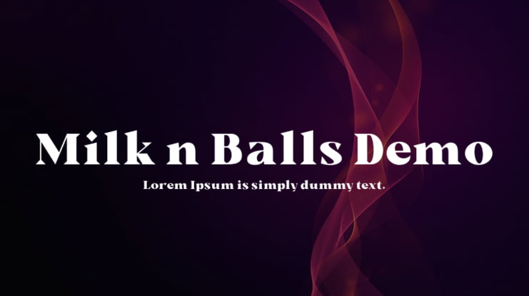 Milk n Balls Demo Font