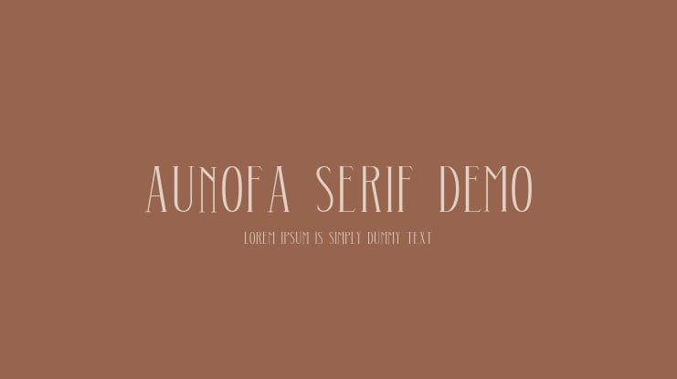 Aunofa Serif DEMO Font
